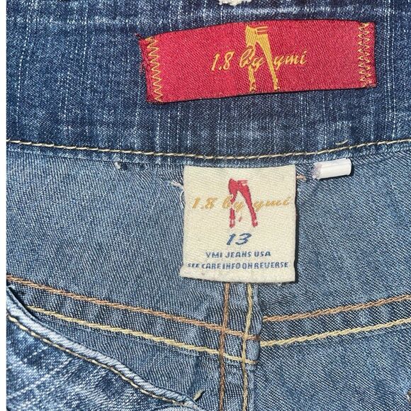 1.8 by YMI Denim Jean Bermuda Y2K Junior Shorts Junior Size 13 - Picture 5 of 9